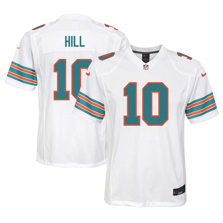 Youth Miami Dolphins Tyreek Hill Nike White Alternate Player Game Jersey