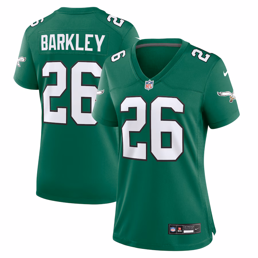 Women's Philadelphia Eagles Saquon Barkley Nike  Kelly Green Alternate Game Jersey