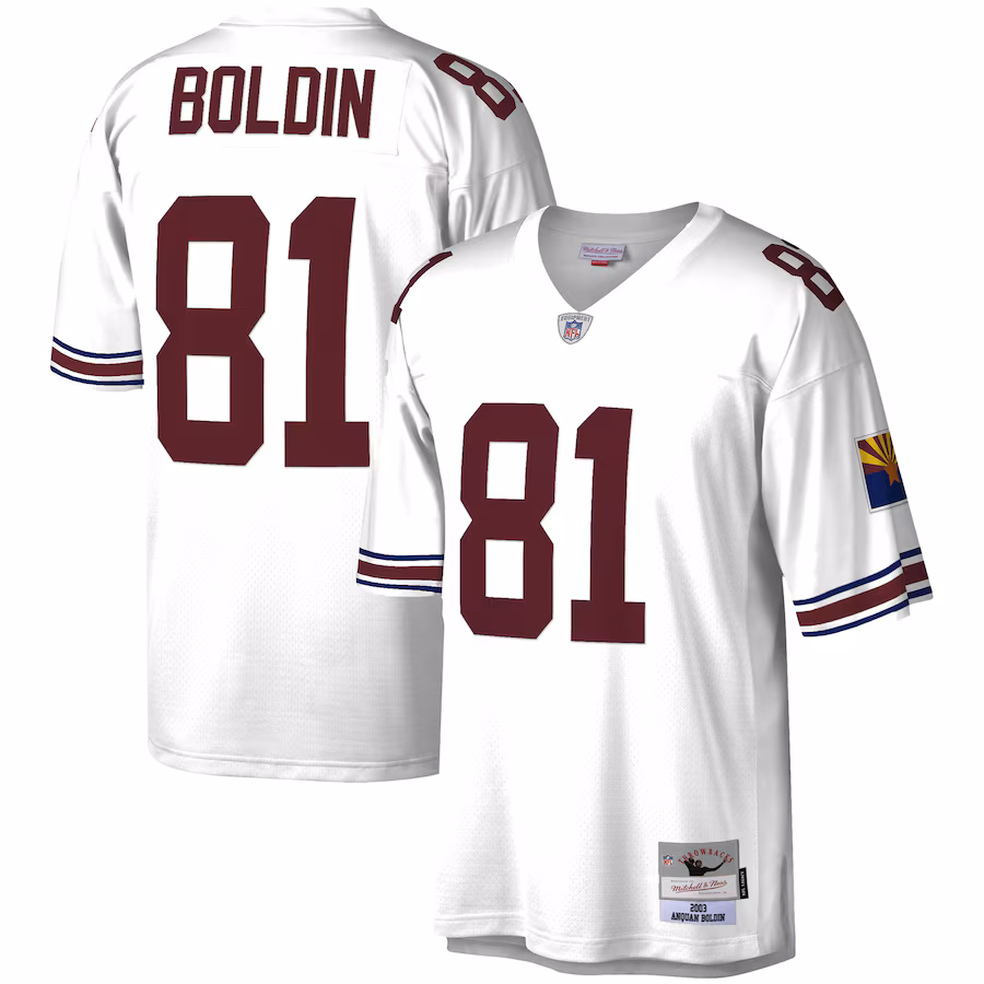 Men's Arizona Cardinals Anquan Boldin Mitchell & Ness White Legacy Replica Jersey