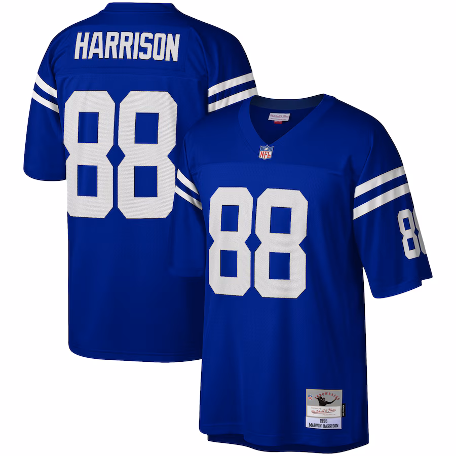 Men's Indianapolis Colts Marvin Harrison Mitchell & Ness Royal Legacy Replica Jersey