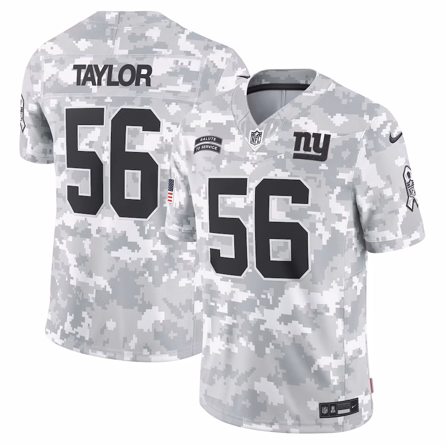Men's New York Giants Lawrence Taylor Nike Arctic Camo 2024 Salute to Service Retired Player Limited Jersey