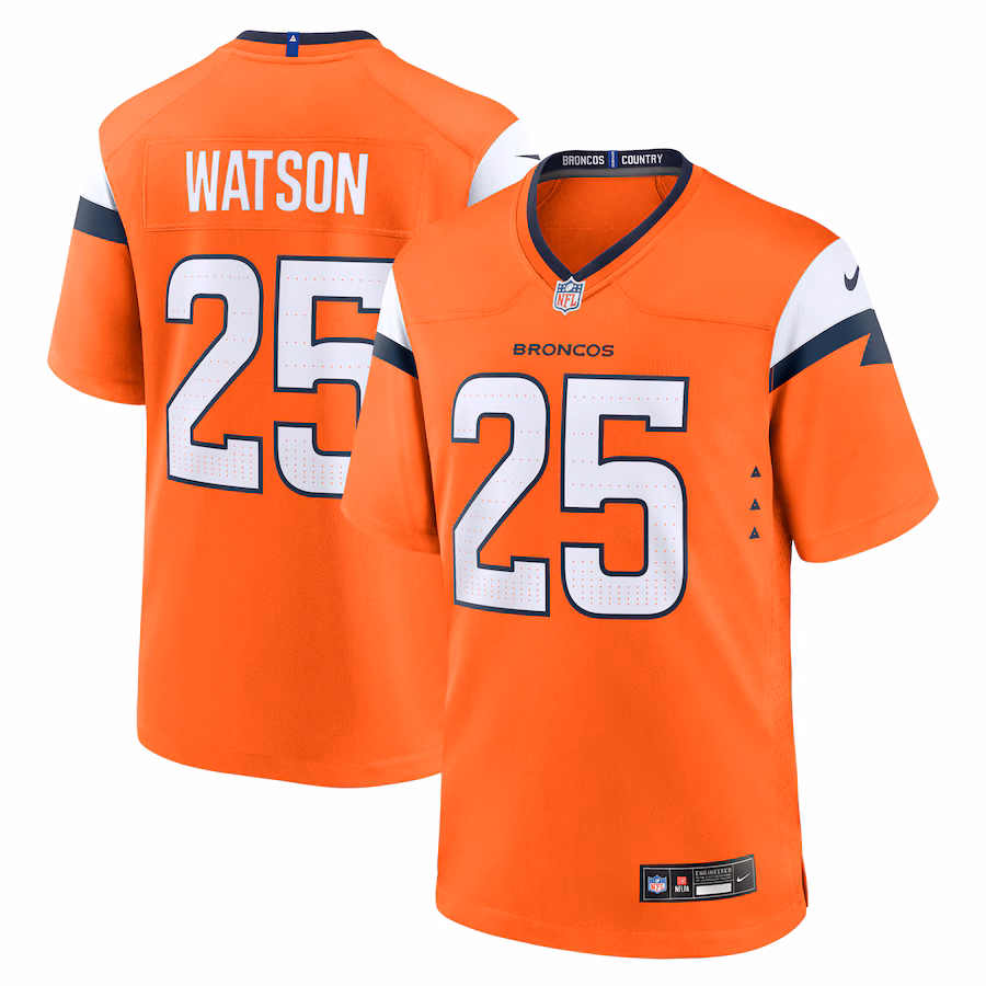 Men's Denver Broncos Blake Watson Nike Orange Team Game Jersey