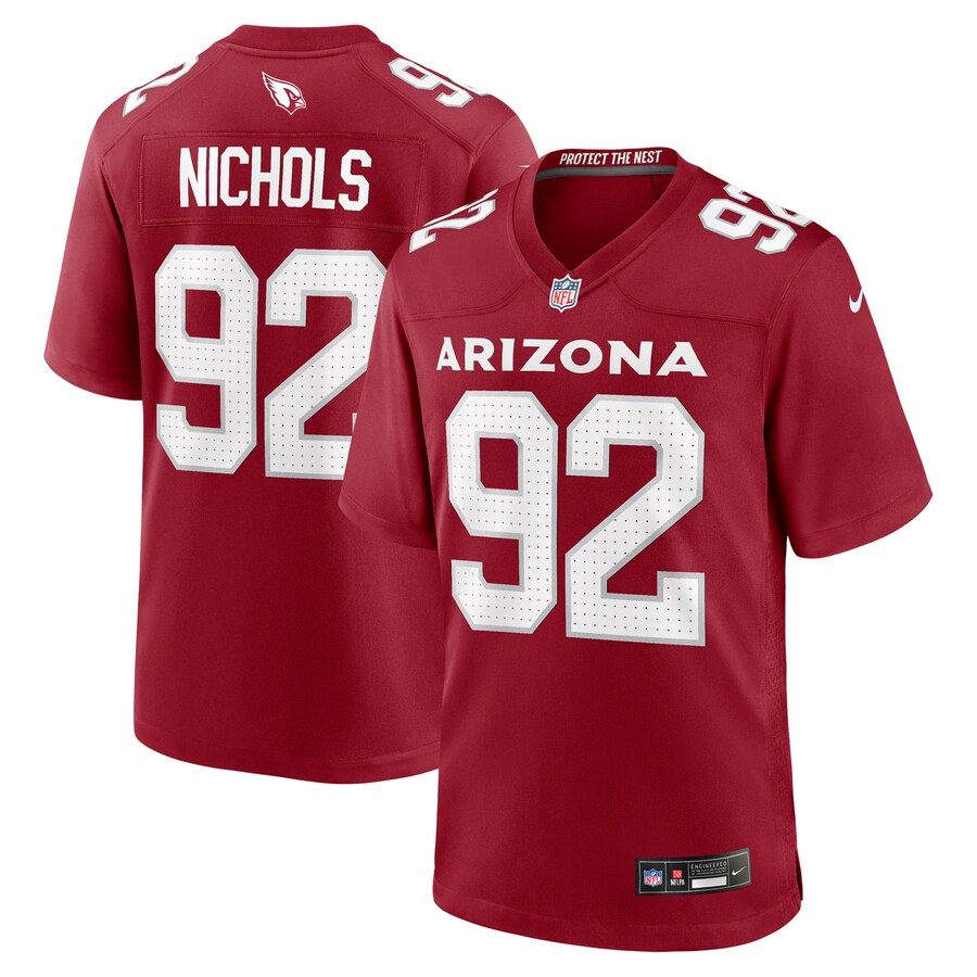 Men's Arizona Cardinals Bilal Nichols Nike Cardinal Team Game Jersey