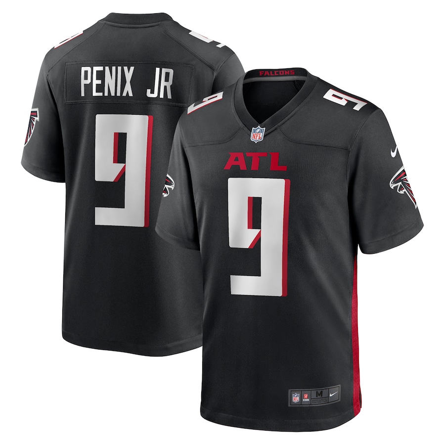 Men's Atlanta Falcons Michael Penix Jr. Nike Black Player Game Jersey