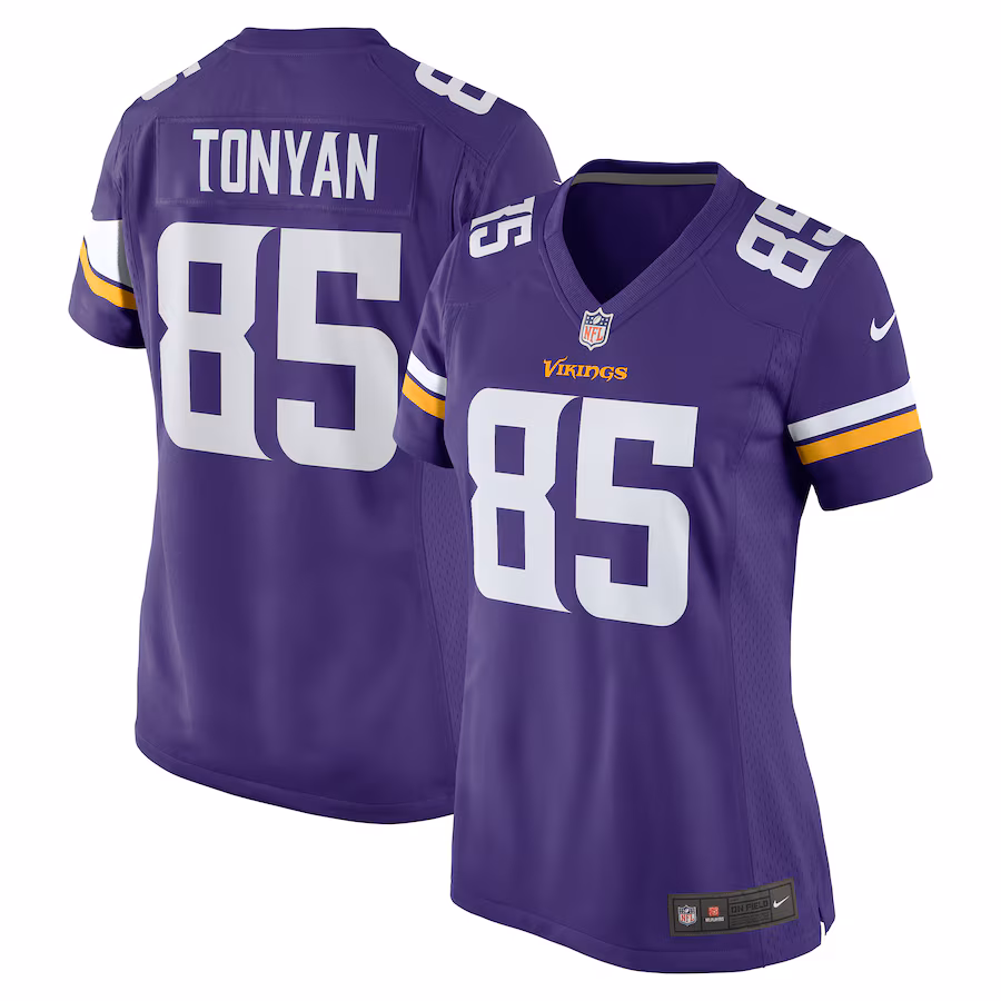 Women's Minnesota Vikings Robert Tonyan Nike Purple Team Game Jersey