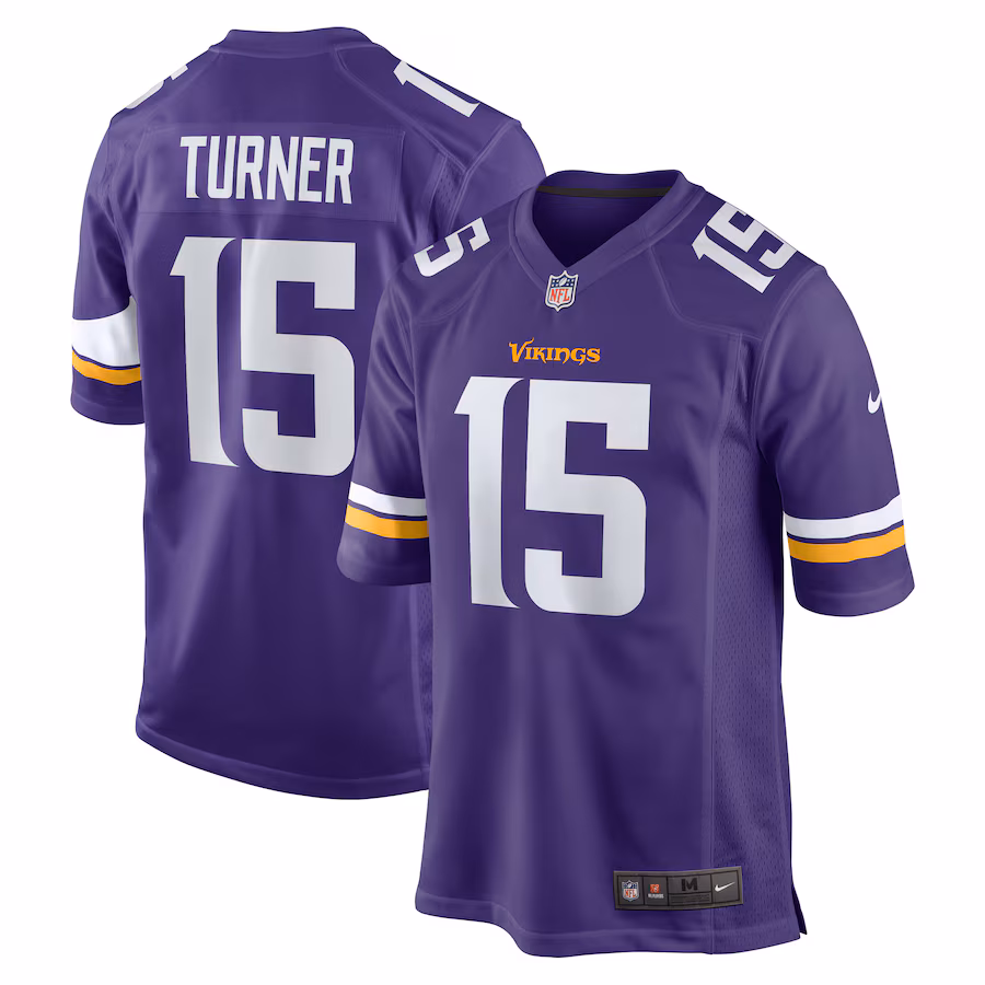 Men's Minnesota Vikings Dallas Turner Nike Purple Player Game Jersey