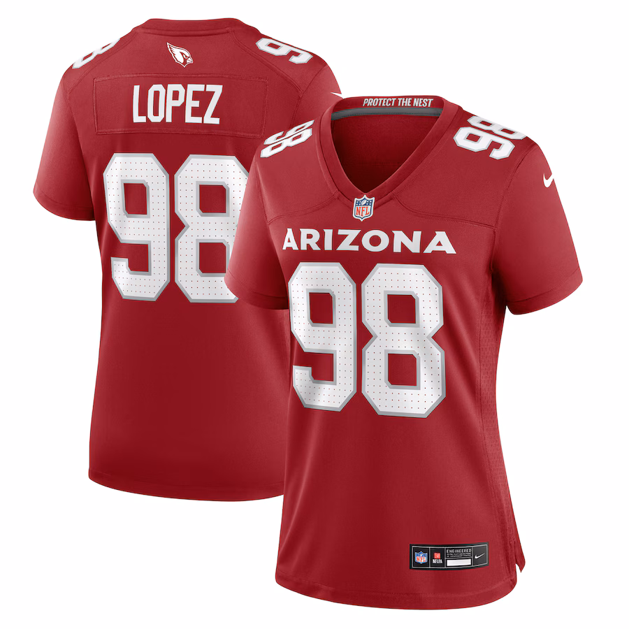 Women's Arizona Cardinals Roy Lopez Nike Cardinal Game Jersey