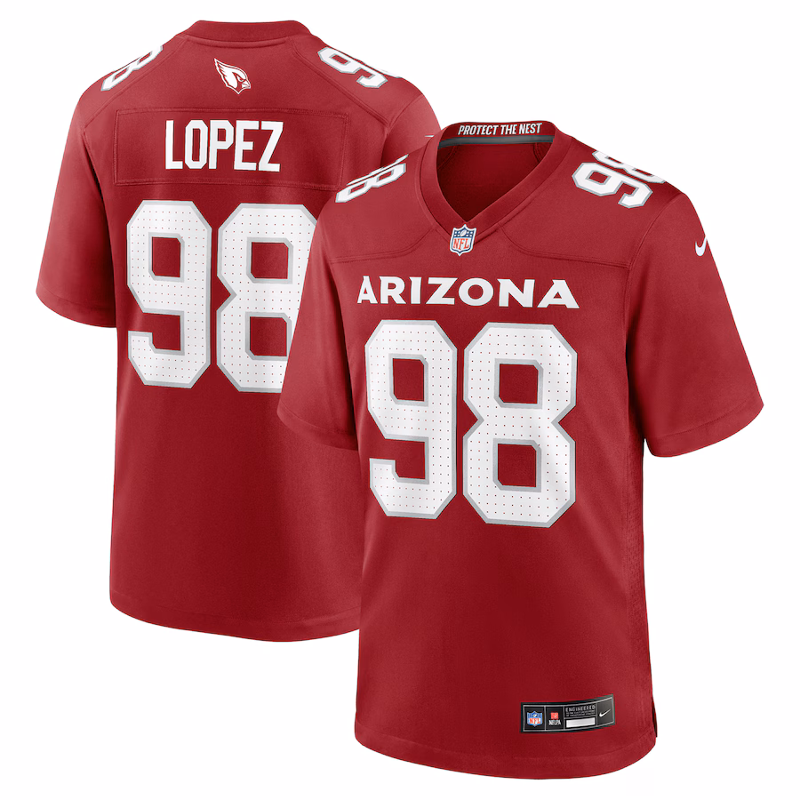Men's Arizona Cardinals Roy Lopez Nike Cardinal Team Game Jersey