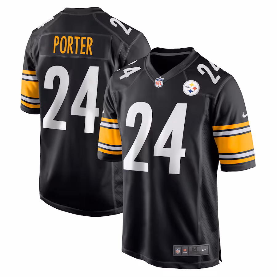 Men's Pittsburgh Steelers Joey Porter Jr. Nike Black Game Jersey