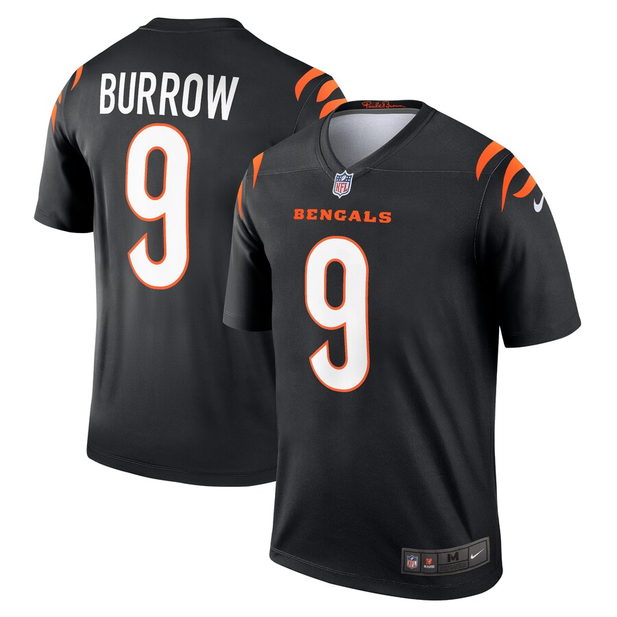 Men's Cincinnati Bengals Joe Burrow Nike Black Team Legend Player Performance Top