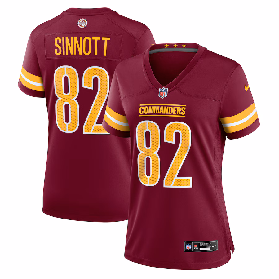 Women's Washington Commanders Ben Sinnott Nike Burgundy Game Jersey