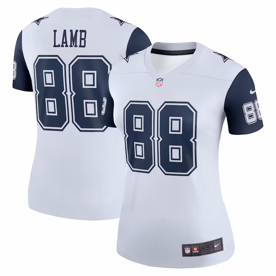 Women's Dallas Cowboys CeeDee Lamb Nike White Legend Player Performance Top