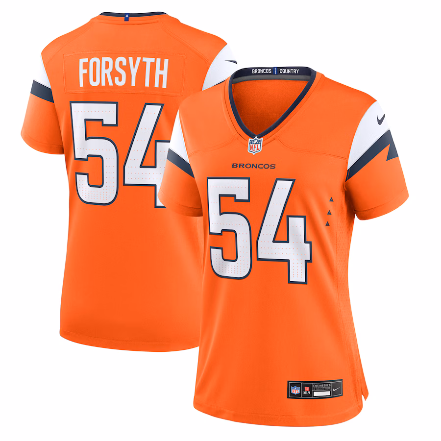 Women's Denver Broncos Alex Forsyth Nike Orange Team Game Jersey