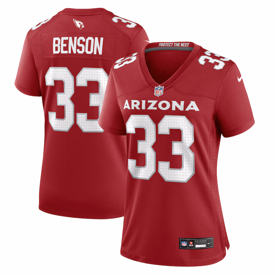 Women's Arizona Cardinals Trey Benson Nike Cardinal Game Jersey