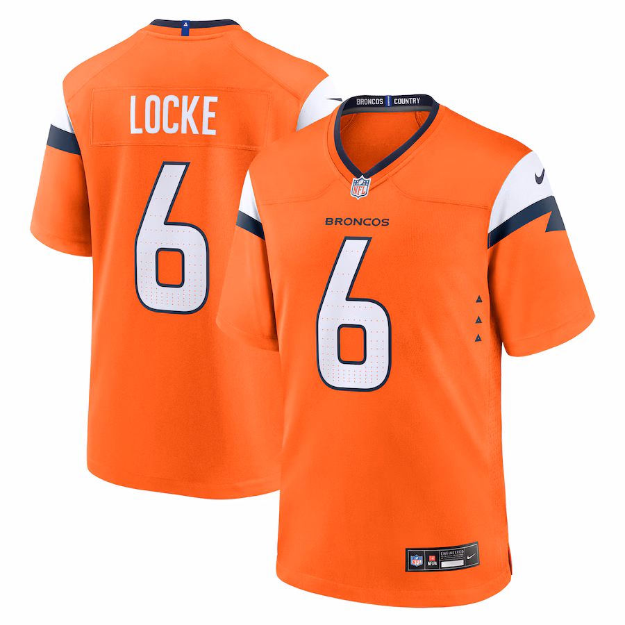 Men's Denver Broncos P.J. Locke Nike Orange Team Game Jersey