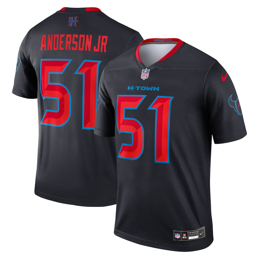 Men's Houston Texans Will Anderson Jr. Nike Navy Alternate Legend Player Performance Top
