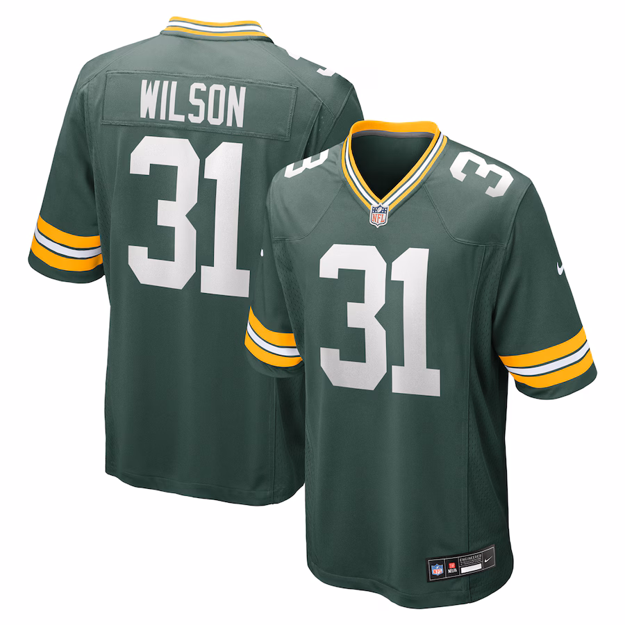 Men's Green Bay Packers Emanuel Wilson Nike Green Game Jersey