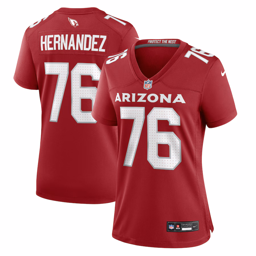 Women's Arizona Cardinals Will Hernandez Nike Cardinal Game Jersey