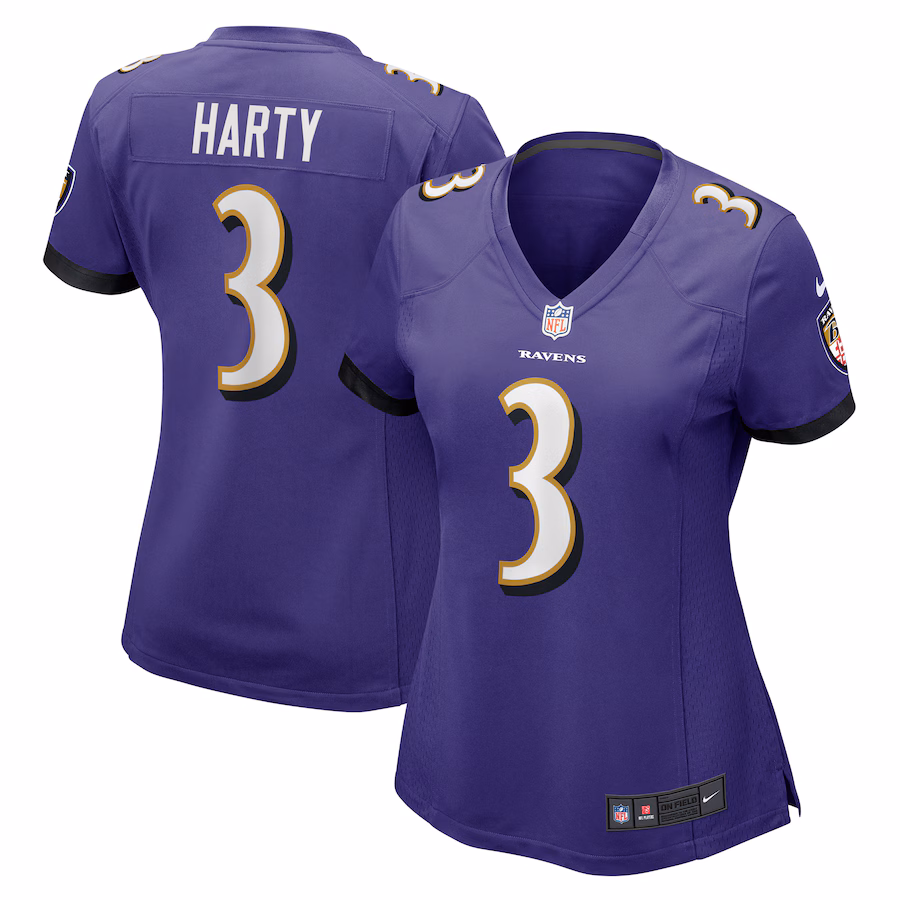 Women's Baltimore Ravens Deonte Harty Nike Purple Game Jersey