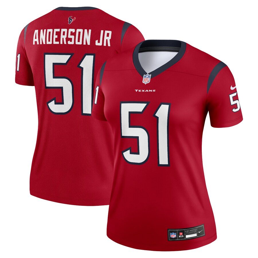 Women's Houston Texans Will Anderson Jr. Nike Red Alternate Legend Player Performance Top
