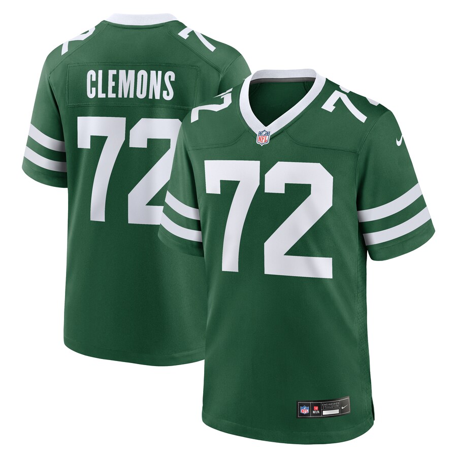 Men's New York Jets Micheal Clemons Nike Legacy Green Team Game Jersey