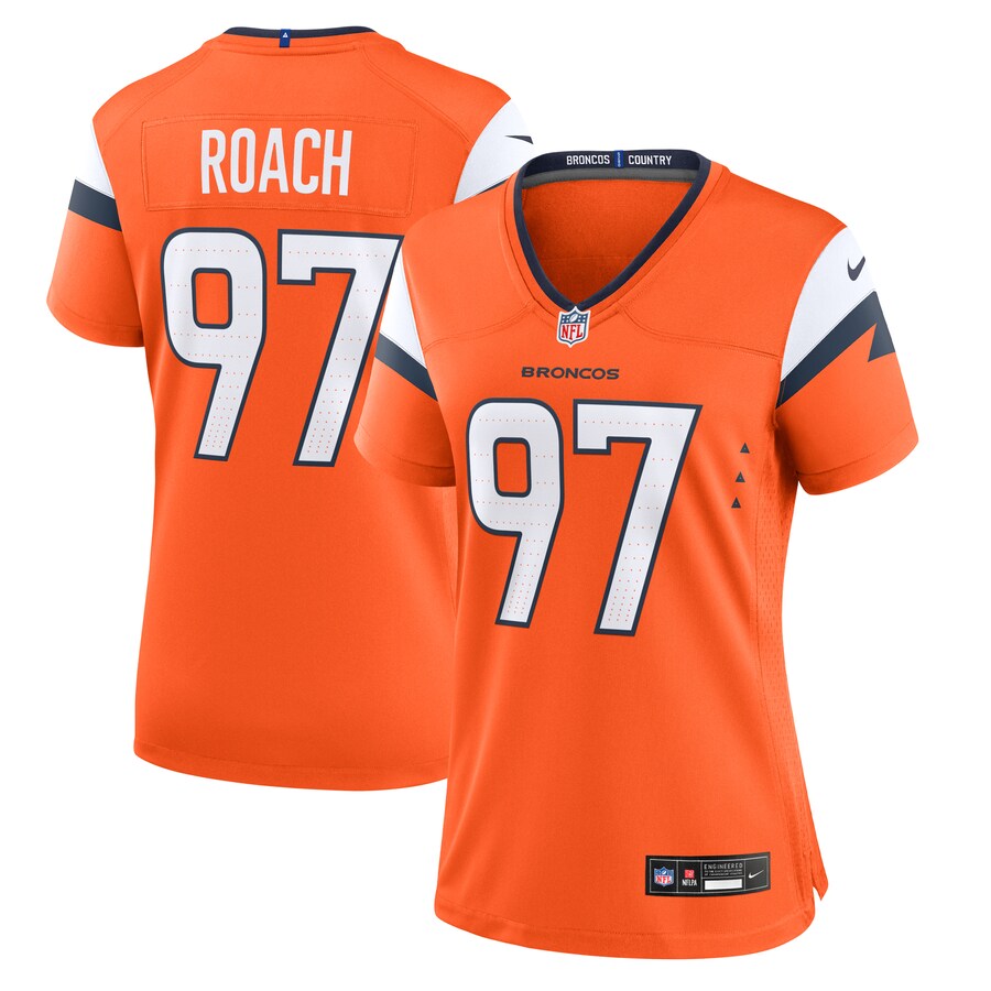 Women's Denver Broncos Malcolm Roach Nike Orange Team Game Jersey