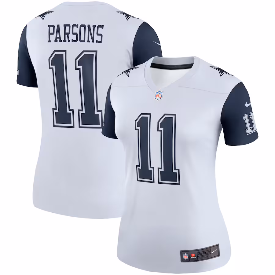 Women's Dallas Cowboys Micah Parsons Nike White Legend Player Performance Top