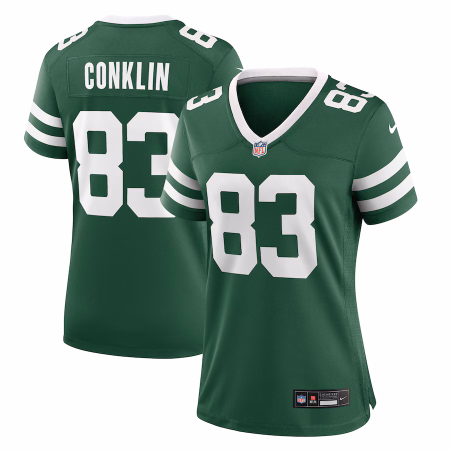 Women's New York Jets Tyler Conklin Nike Legacy Green Team Game Jersey
