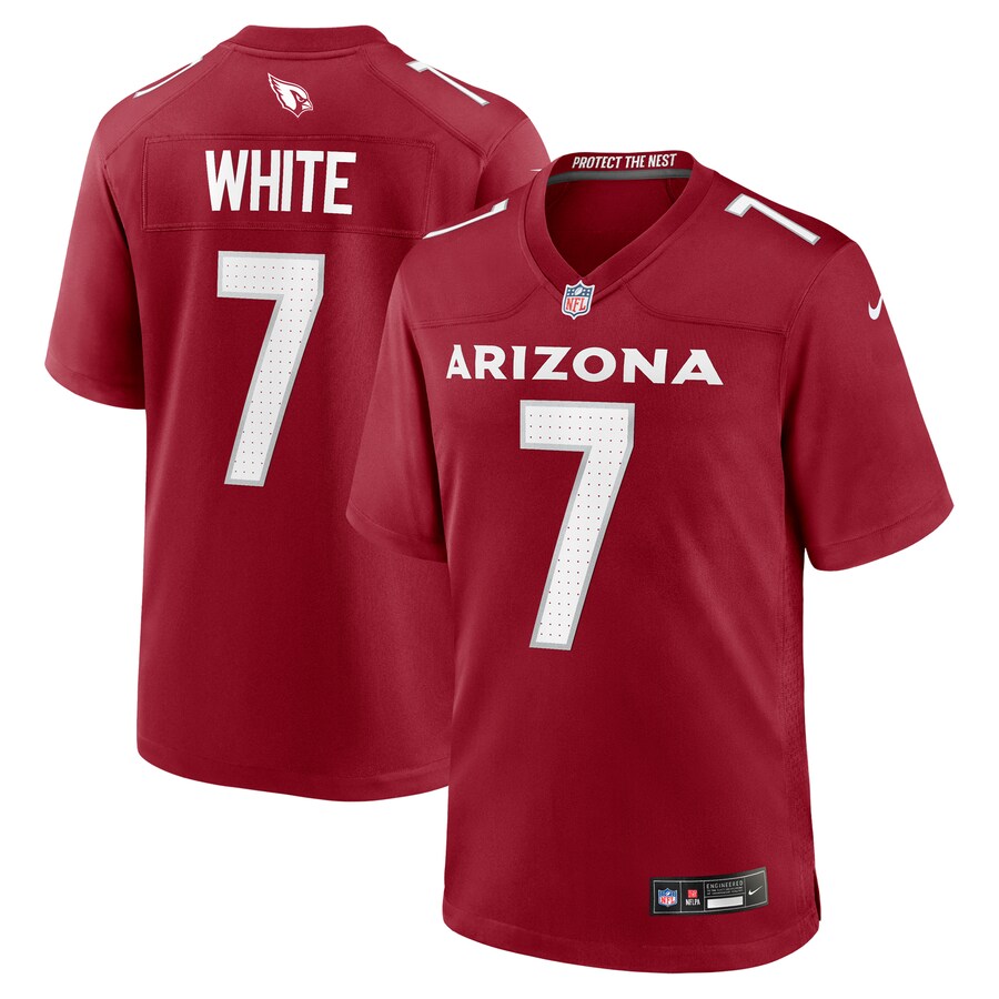 Men's Arizona Cardinals Kyzir White Nike Cardinal Team Game Jersey