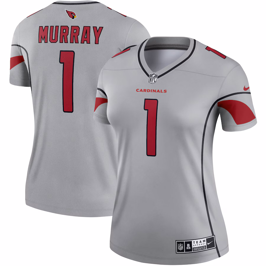 Women's Arizona Cardinals Kyler Murray Nike Gray Inverted Legend Player Performance Top