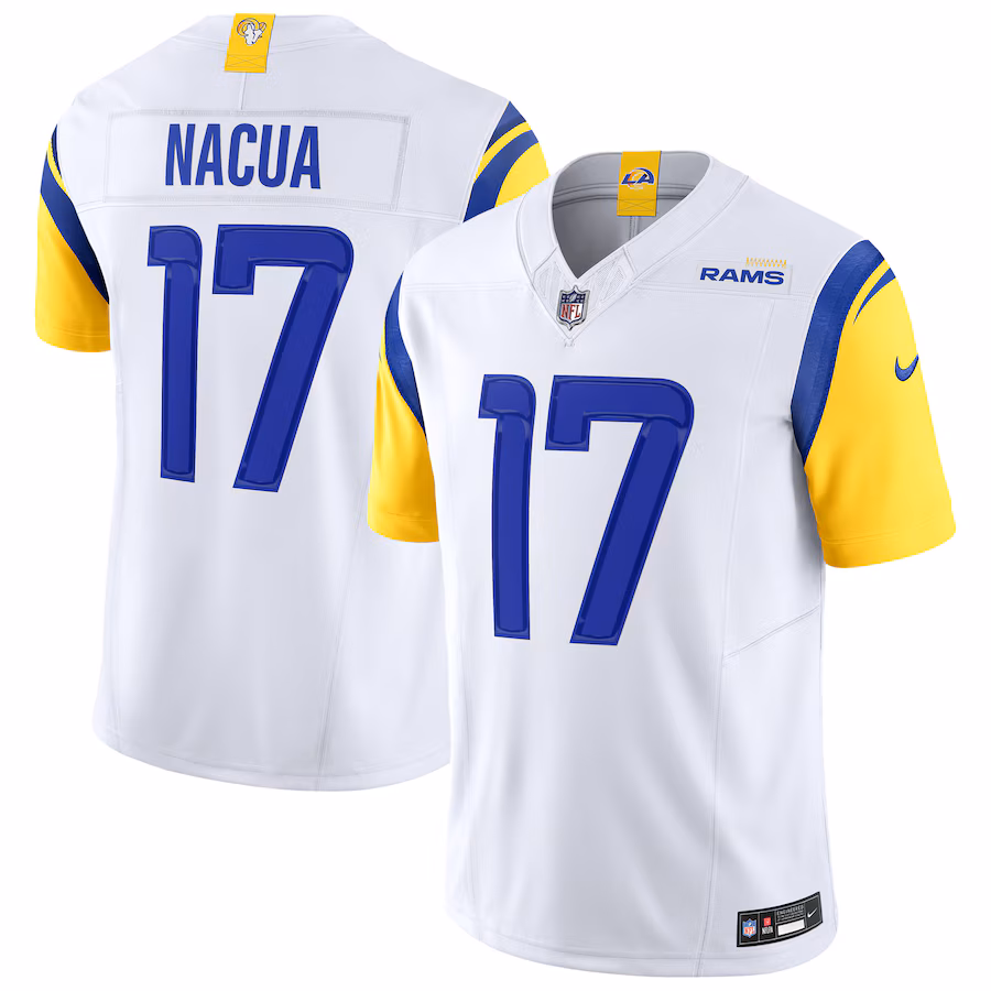 Men's Los Angeles Rams Puka Nacua Nike White Vapor F.U.S.E. Limited Jersey