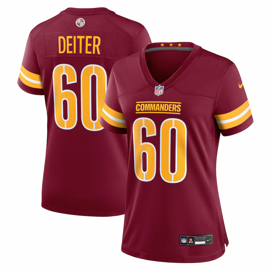 Women's Washington Commanders Michael Deiter Nike Burgundy Game Jersey