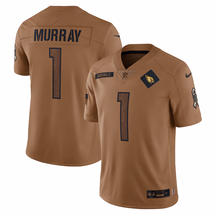 Men's Arizona Cardinals Kyler Murray Nike Brown Salute To Service Limited Jersey