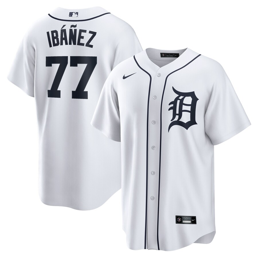 Men's Detroit Tigers Andy Ibáñez Nike White Home  Replica Player Jersey