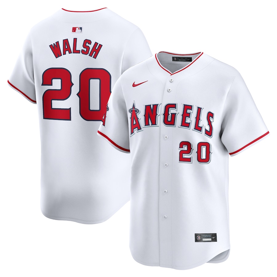 Men's Los Angeles Angels Jared Walsh Nike White Home Limited Player Jersey