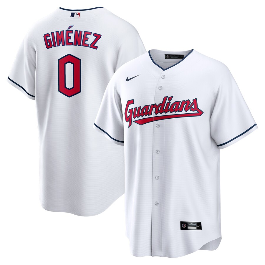 Men's Cleveland Guardians Andrés Giménez Nike White Home  Replica Player Jersey