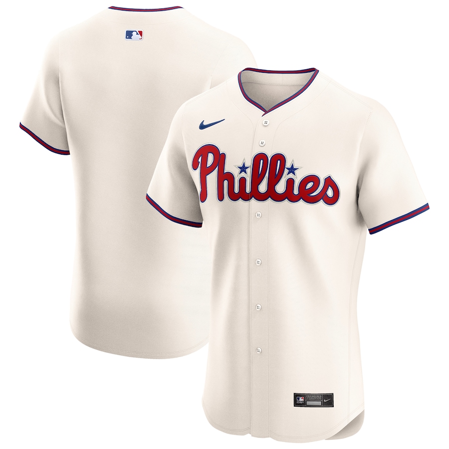 Men's Philadelphia Phillies Nike Cream Alternate Elite Jersey