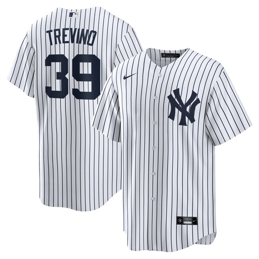 Men's New York Yankees Jose Trevino Nike White Home  Replica Player Jersey