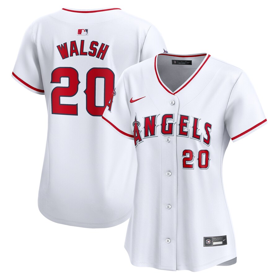 Women's Los Angeles Angels Jared Walsh Nike White Home Limited Player Jersey