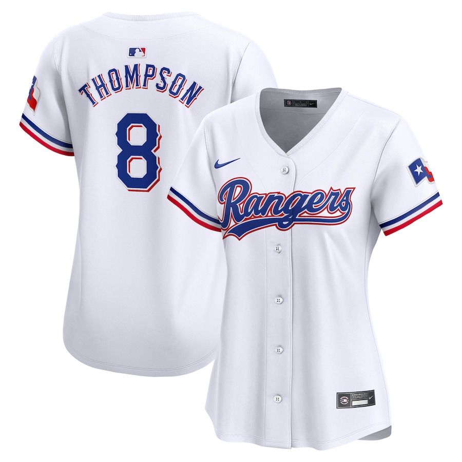 Women's Texas Rangers Bubba Thompson Nike White Home Limited Player Jersey