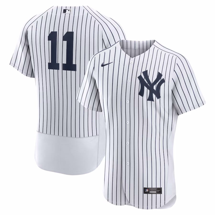 Men's New York Yankees Anthony Volpe Nike White/Navy Home Authentic Jersey