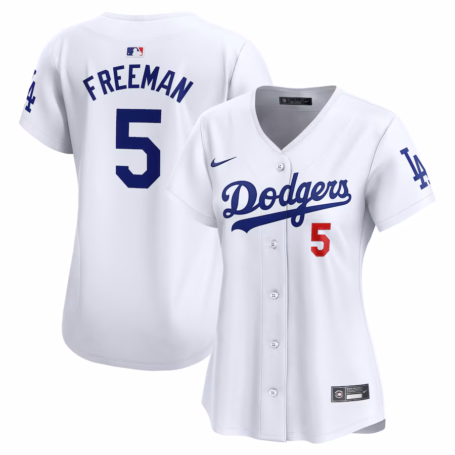 Women's Los Angeles Dodgers Freddie Freeman Nike White Home Limited Player Jersey