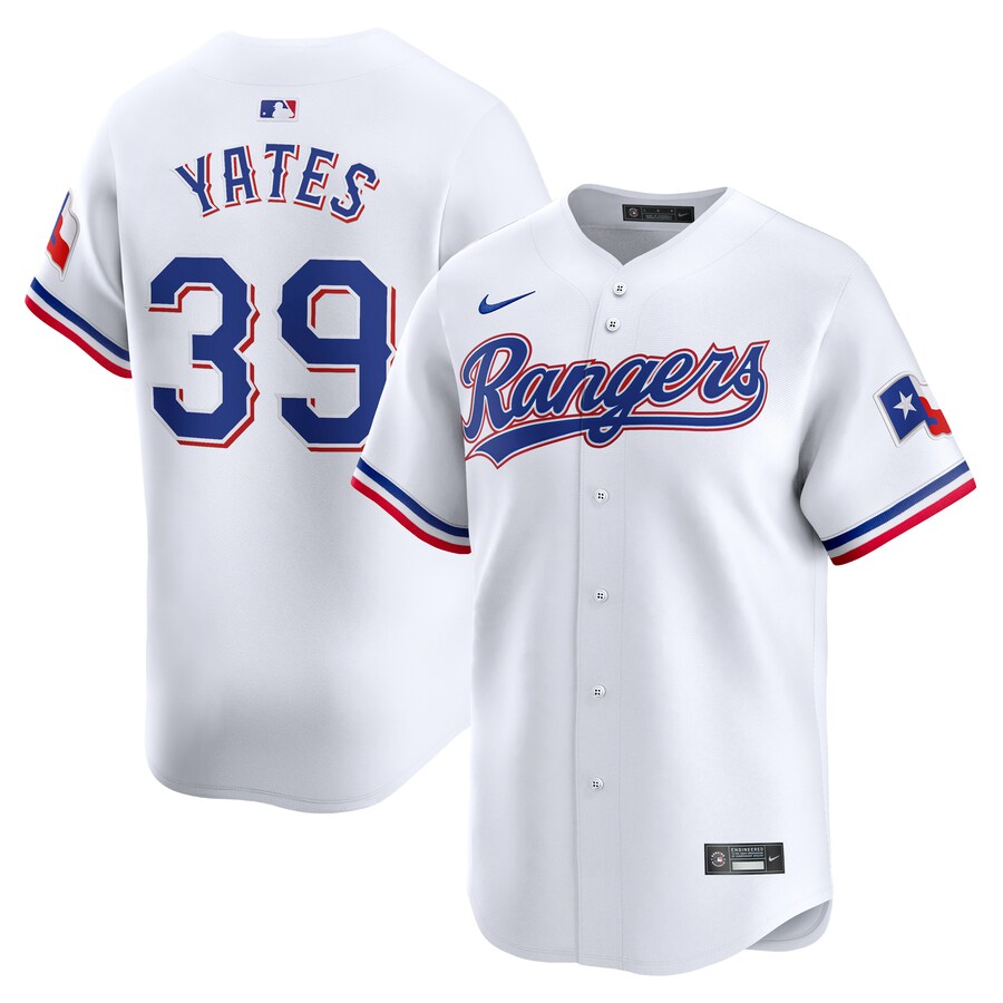 Men's Texas Rangers Kirby Yates Nike White Home Limited Player Jersey