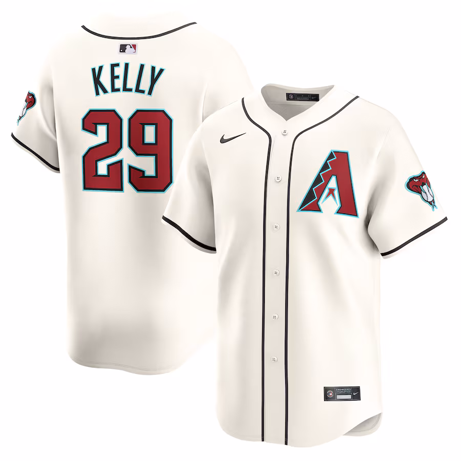 Men's Arizona Diamondbacks Merrill Kelly Nike White Home Limited Player Jersey