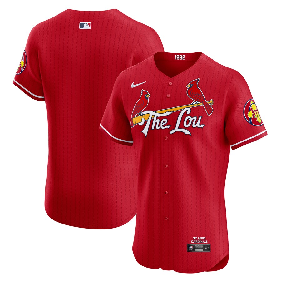 Men's St. Louis Cardinals  Nike Red 2024 City Connect Elite Jersey
