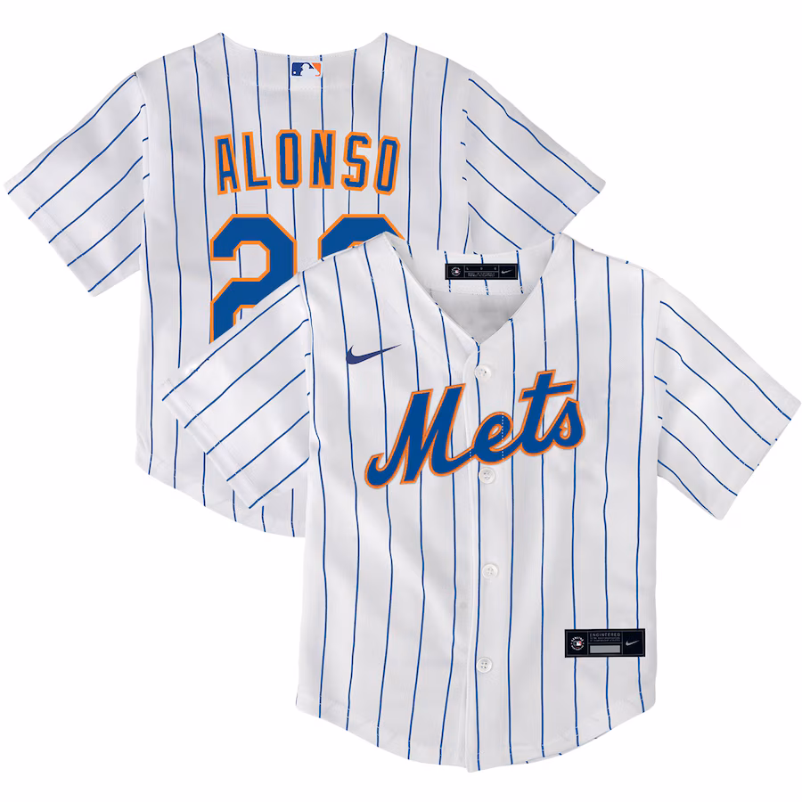 Toddler New York Mets Pete Alonso Nike White Home Replica Player Jersey