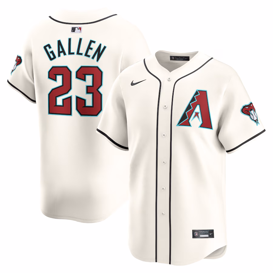 Men's Arizona Diamondbacks Zac Gallen Nike White Home Limited Player Jersey