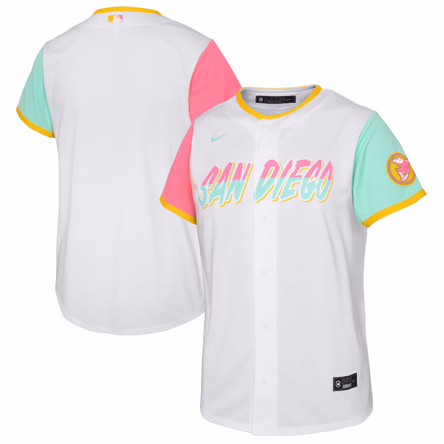 Toddler San Diego Padres Nike White City Connect Replica Team Jersey