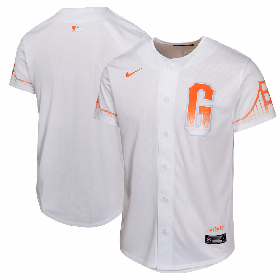 Youth San Francisco Giants  Nike White City Connect Limited Jersey