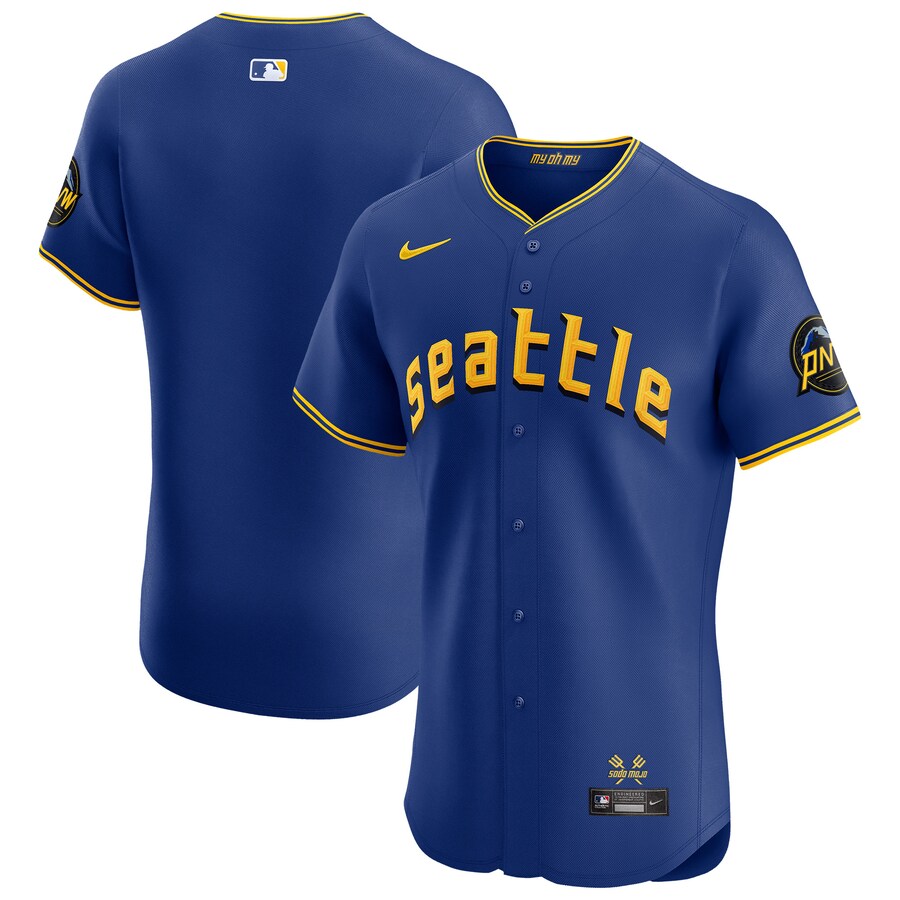 Men's Seattle Mariners Nike Royal City Connect Elite Jersey